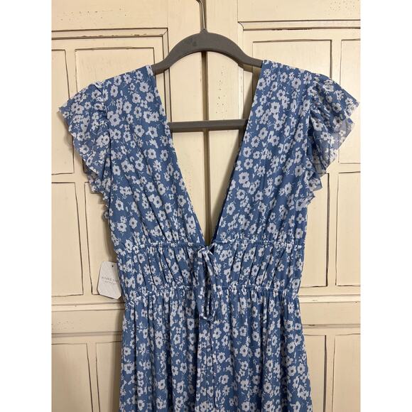 NWT Altar’d State size XS blue & white floral midi dress - Picture 4 of 6